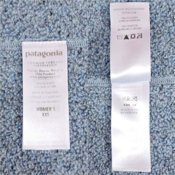 *READ* Patagonia Womens Size XXS Better Sweater 1/4 Zip Pullover Blue 25617 - Picture 12 of 15